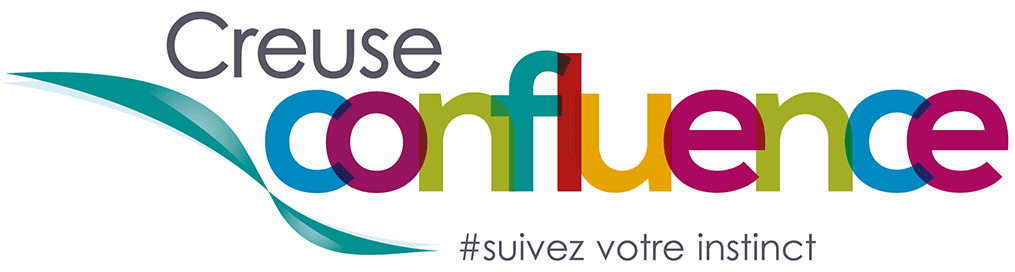 Logo Creuse Confluence - - partenaire financement Le Chalet des Pierres Jaumâtres - restaurant parc de loisirs enfants adultes Creuse